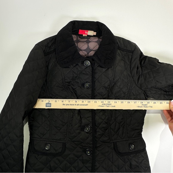Boden Quilted Jacket Black Corduroy Collar Lightweight US 8 - Picture 10 of 10